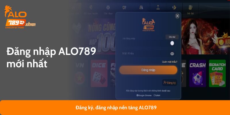 Đăng ký, đăng nhập nền tảng ALO789